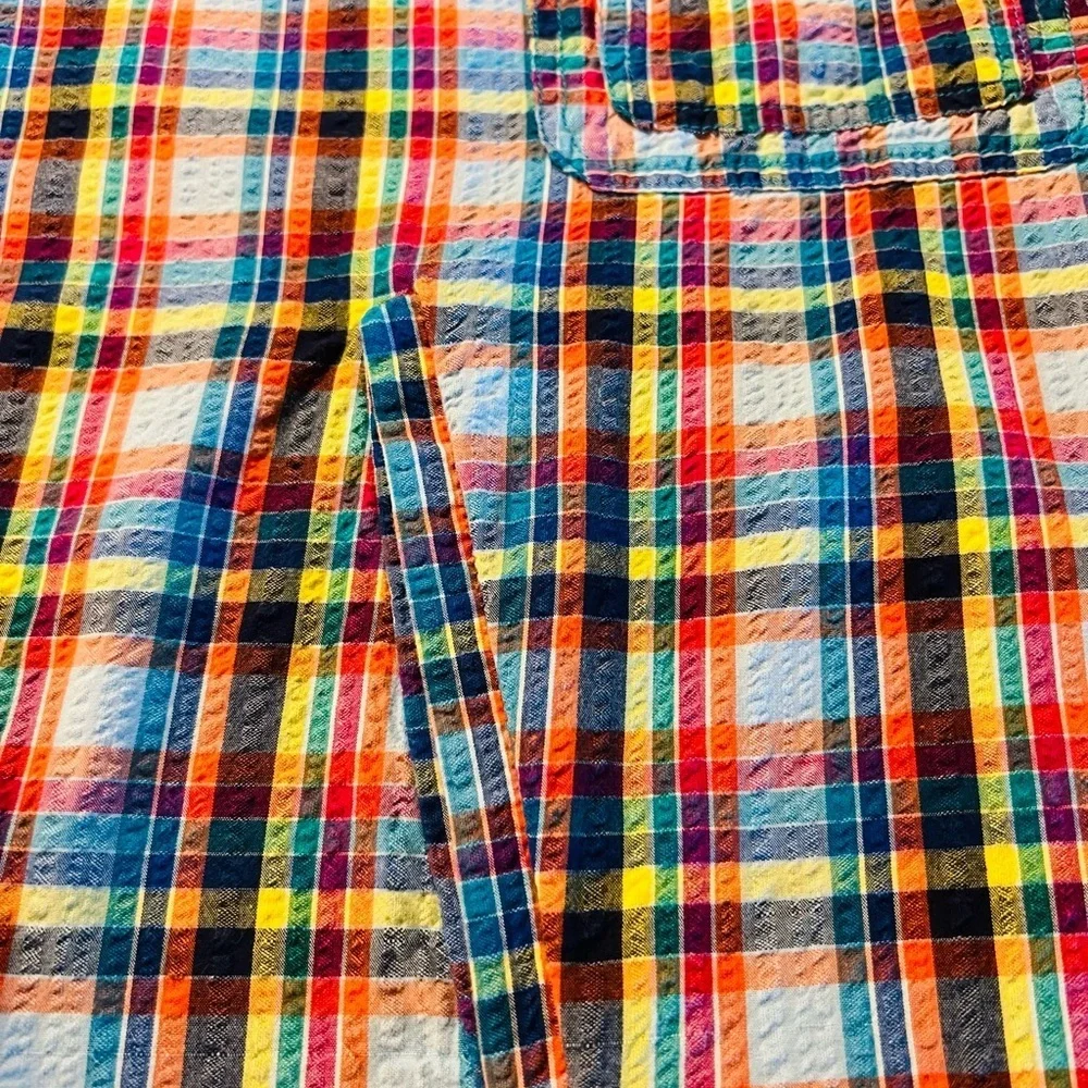 Urban Outfitters Multicolor Plaid Button Down Oversized Shirt Women’s Size XS